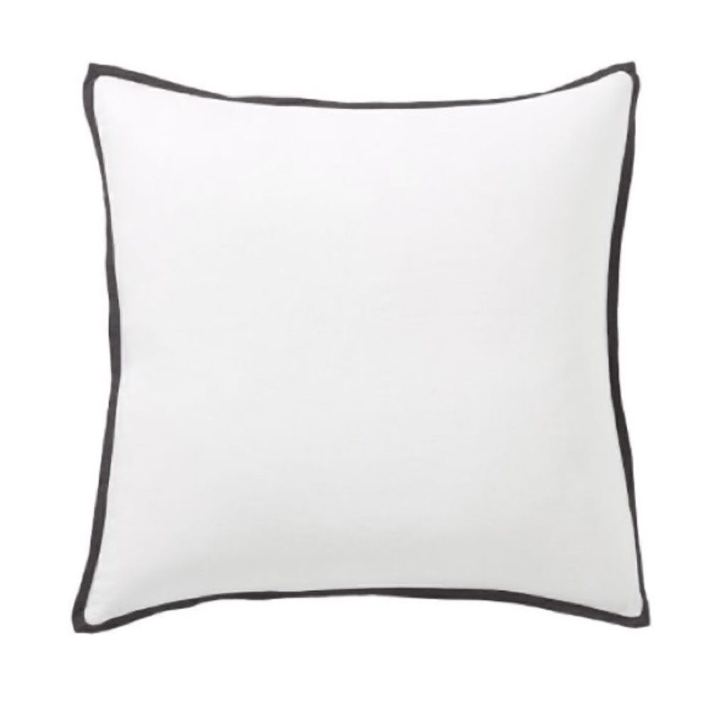 Pottery Barn Belgian Flax Linen Contrast STD Sham